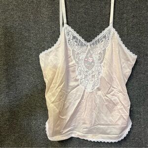Vintage Deena light pink Lace Trim and accent Camisole Cami Tank Size 38